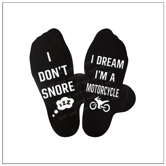 Motorcycle Socks - I Don't Snore