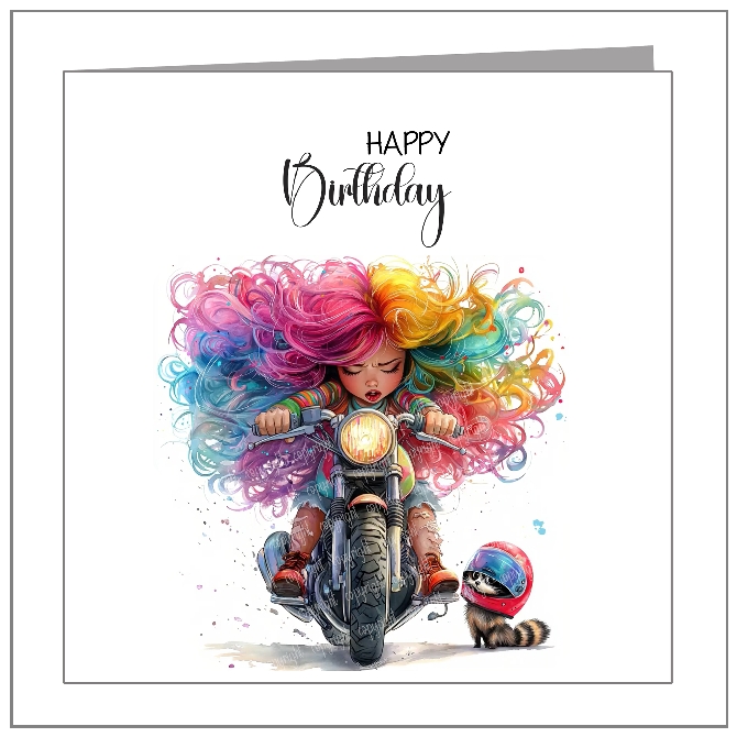 Rainbow Girl With Raccoon - wholesale