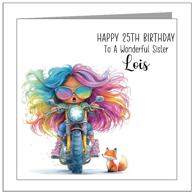 Rainbow Girl With Squirrel