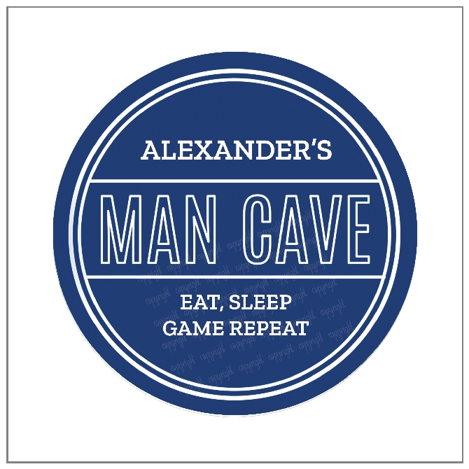 Personalised Man Cave Heritage Plaque