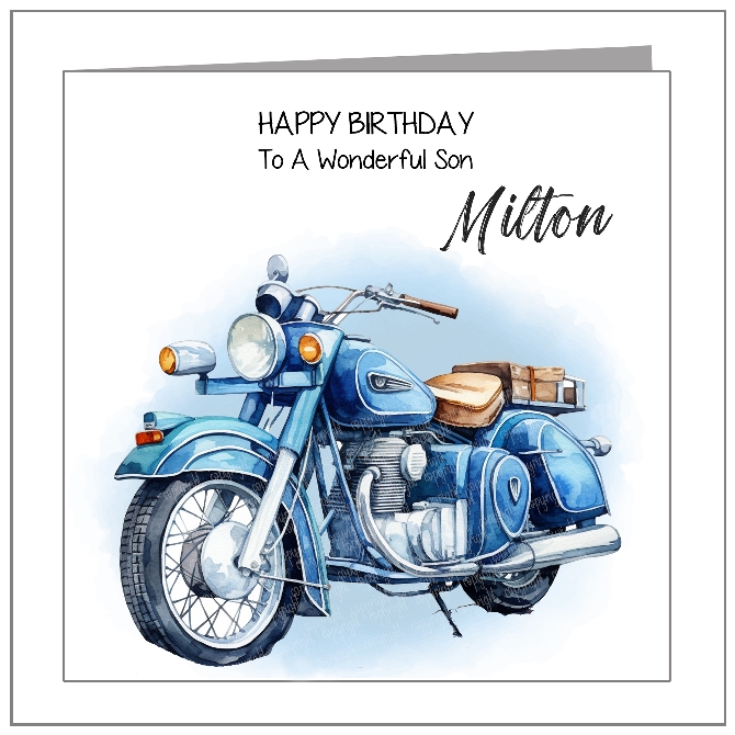 Classic Blue Bike With Luggage Rack