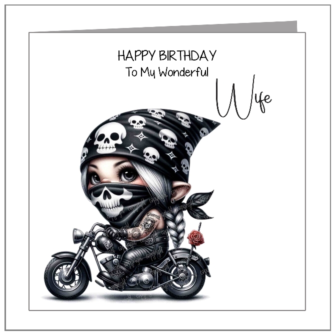 Biker Gnome In Skull Cap - wholesale