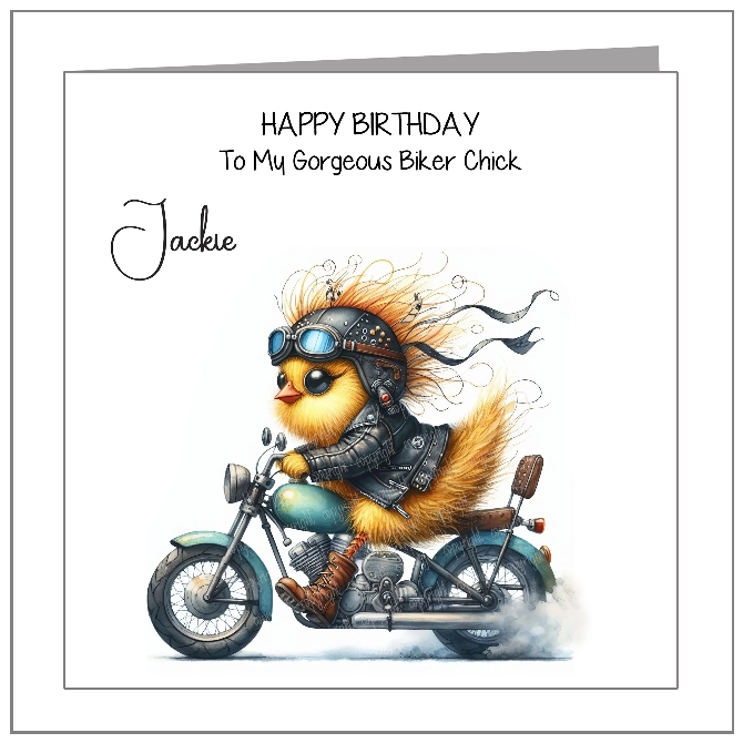 Biker Chick In Leathers