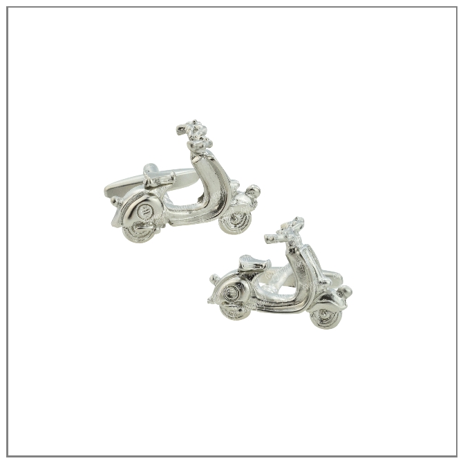 Scooter Cufflinks - Silver