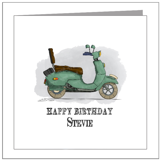 Vintage Green Scooter