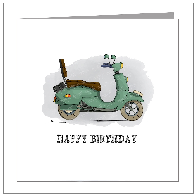 Vintage Green Scooter - wholesale