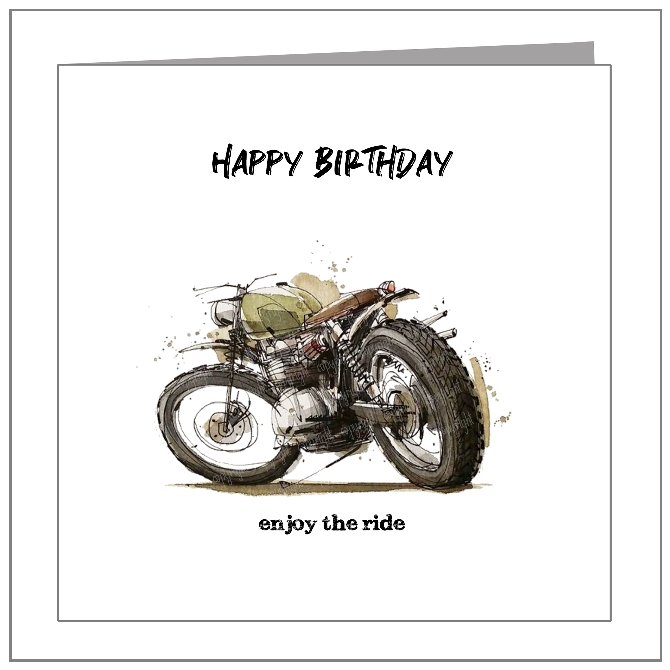 Green Watercolour Motorcycle - wholesale