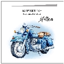 Classic Blue Bike With Luggage Rack