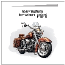 Harley - Brown Bike With Saddlebag