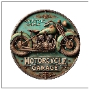 Retro Rustic Motorcycle Garage Metal Sign