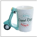 Speed King Mug With Scooter Shaped Handle