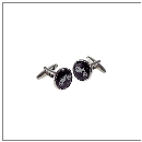 Motorcycle Cufflinks - Silver & Black